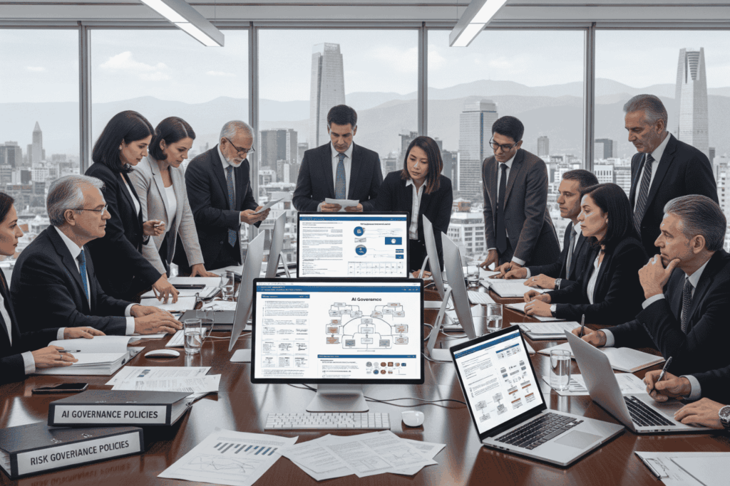 Meta governance crisis capacitaciones IA Chile empresas compliance regulatorio