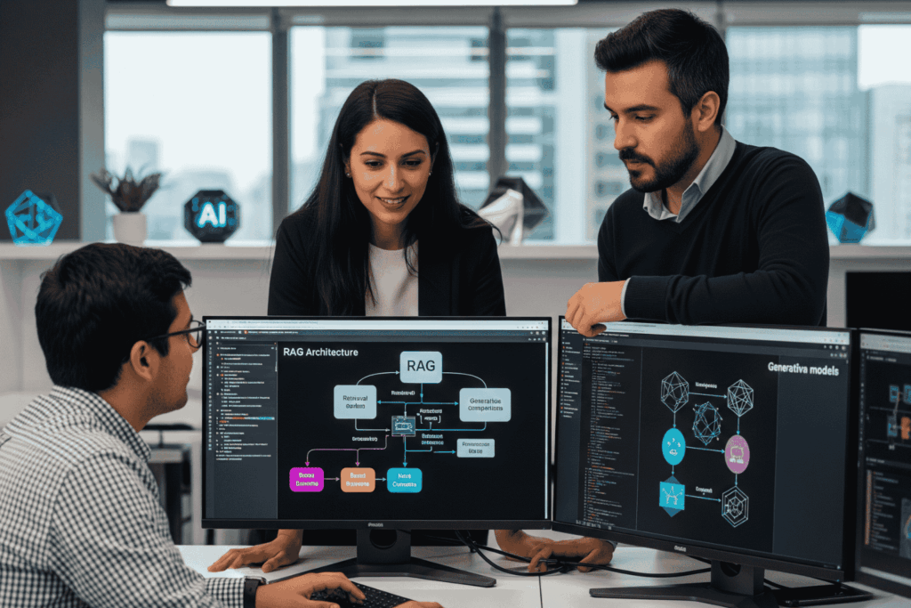 RAG arquitectura empresas Chile científicos datos IA generativa