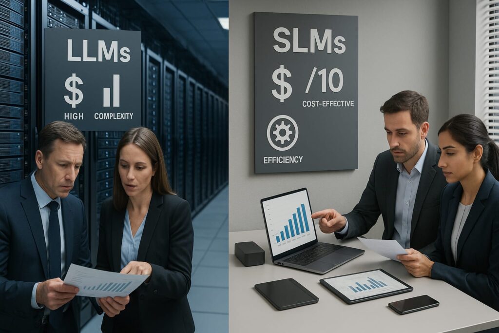 Casos de Éxito Reales: Microsoft y NoBroker Implementan SLMs Casos éxito modelos de lenguaje pequeños Microsoft NoBroker implementación empresarial