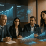 IA para empresas Chile ejecutivos análisis datos toma decisiones inteligencia artificial hologramas