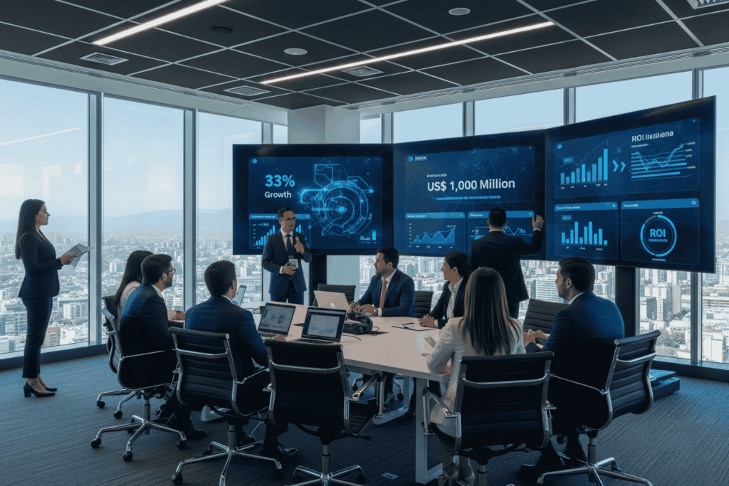 implementacion ia chile resultados empresariales roi medible crecimiento 33 por ciento