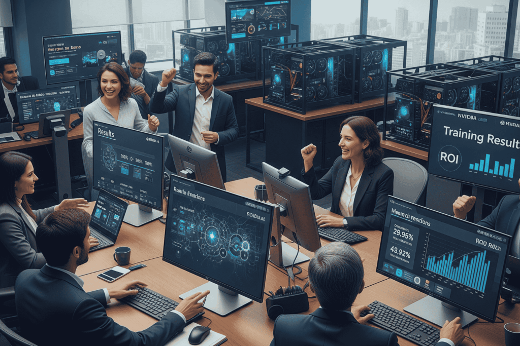 implementación nvidia ia chile empresas resultados capacitación éxito medibles